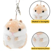 Breloki - Pluszowy Chomik Maskotka Brelok Beżowy 10cm LEAN TOYS - miniaturka - grafika 1
