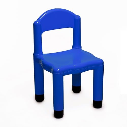 Italveneta Didattica 90014 – krzesło dziecięce z tworzywa sztucznego niebieskie z czubkiem do nóg 5 cm