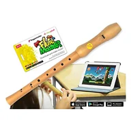 Instrumenty dęte - Voggenreiter Flet prosty z klonu górskiego dla dzieci od 6 lat wraz z Flute Master (aplikacja oprogramowania edukacyjnego) - barokowy uchwyt w kolorze naturalnym 1129 naturalny klon bergahorn - miniaturka - grafika 1