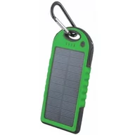 Powerbanki - TelForceOne Power bank solarny Setty 5000 mAh zielony GSM036556 - miniaturka - grafika 1