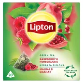 Herbata - Herbata Zielona Lipton Malina i Granat piramidki 20 szt. 28g - miniaturka - grafika 1