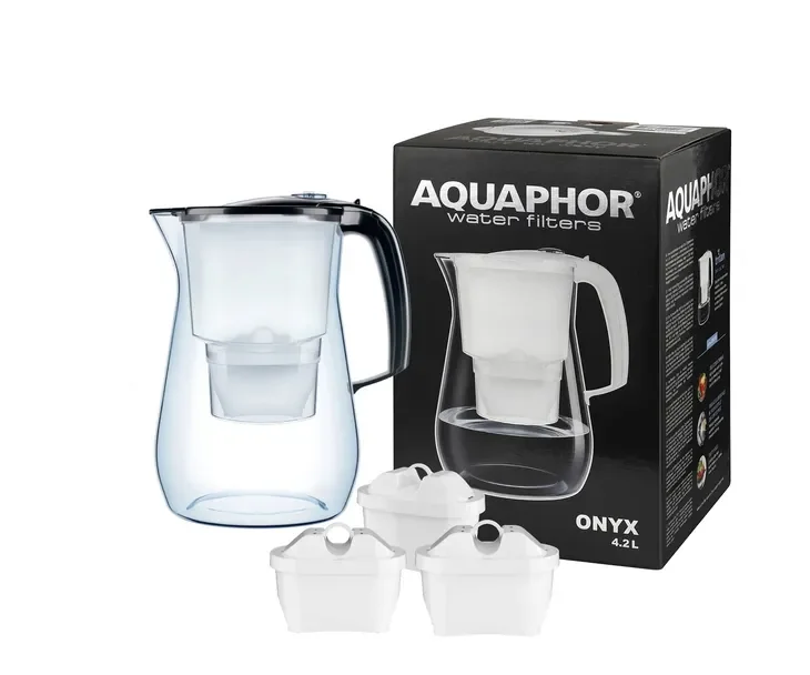 Dzbanek Filtrujący Aquaphor Onyx 4.2l Czarny + Gratis 3 Wkłady Maxfor+ Mg