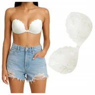 Biustonosze - Biustonosz samonośny biały koronkowy - C - miniaturka - grafika 1