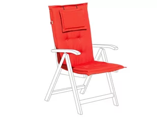 Beliani Poducha na krzesło TOSCANA jasnoczerwona - Pokrowce na meble - miniaturka - grafika 1
