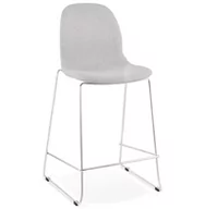 Taborety i hokery - Kokoon Design Hoker Pablo Mini jasnoszary nogi chromowane BS02710LGCH - miniaturka - grafika 1
