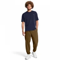 Spodnie męskie - Męskie spodnie treningowe Under Armour UA Vibe Woven Pants - brązowe - miniaturka - grafika 1