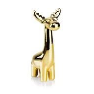 Ozdoby bożonarodzeniowe - Figurka ceramiczna Renifer 15 cm złoty - miniaturka - grafika 1