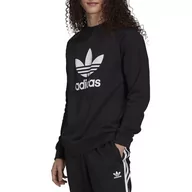 Bluzy sportowe męskie - Bluza adidas Originals Adicolor Classics Trefoil Crewneck H06651 - czarna - Adidas - miniaturka - grafika 1