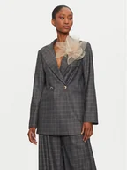 Marynarki i żakiety damskie - Maryley Marynarka 24IB143/16GR Szary Regular Fit - miniaturka - grafika 1