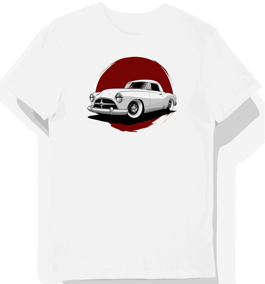 Koszulka męska biała z motywem eleganckiego Studebakera Hawk XXL