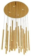 Lampy sufitowe - LAMPA WISZĄCA Organic metalowa złota glamour 37 x LED - miniaturka - grafika 1