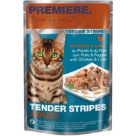 Mokra karma dla kotów - PREMIERE Tender Stripes Kurczak i wątróbka 28x85 g - miniaturka - grafika 1
