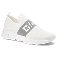Sneakersy damskie - Białe Sneakersy Big Star Modne Wiosenne Buty Damskie - miniaturka - grafika 1