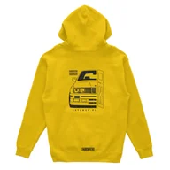 Odzież do sportów motorowych - Bluza z kapturem przód BMW E30 żółta-XL - miniaturka - grafika 1