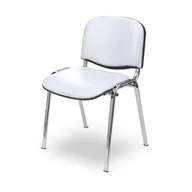 Meble i wyposażenie gabinetów medycznych - Krzesło pacjenta do poczekalni Biały 01 - miniaturka - grafika 1