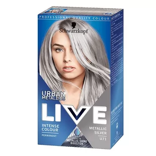 Schwarzkopf LIVE URBAN METALLICS trwała farba do włosów U71 Metallic Silver - Farby do włosów i szampony koloryzujące - miniaturka - grafika 1