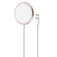 Ładowarki do telefonów - Puro Magnetic Charging Cable USB-C Magsafe – Ładowarka bezprzewodowa indukcyjna 15W (różowy) - miniaturka - grafika 1