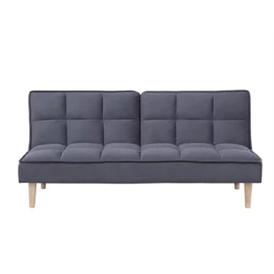 Beliani Rozkładana sofa SILJAN ciemnoszara - Sofy i kanapy - miniaturka - grafika 1