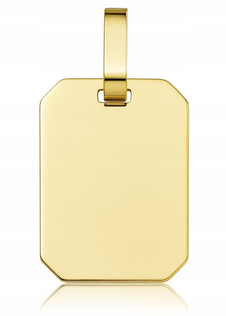 Wisiorek Złoty Nieśmiertelnik Blaszka pr 585 Grawer Gratis