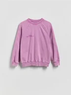 Bluzy dla chłopców - Reserved - Bluza oversize z efektem sprania - fuksja - miniaturka - grafika 1