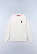 Bluzy męskie - felpa uomo napapijri b-badge np0a8946 2061 white heron - miniaturka - grafika 1
