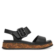 Sandały damskie - Sandały Rieker W0800-00 Czarny - miniaturka - grafika 1