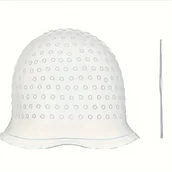 Pozostałe akcesoria fryzjerskie - TEMU Kolorowa Czepek do Farbowania Włosów z Narzędziem do Szydełkowania – Wielorazowy Silikonowy Czepek, Profesjonalne Akcesoria do Salonu z - miniaturka - grafika 1