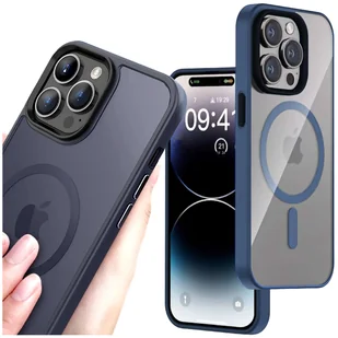 Etui do iPhone 14 Pro MagSafe Case obudowa ochronna Alogy Ring pancerne na telefon matowe Granatowe - Etui i futerały do telefonów - miniaturka - grafika 11
