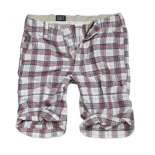 spodnie bojówki krótkie KILBURN SHORTS - RED CHECKERED -XL - Spodnie męskie - miniaturka - grafika 1