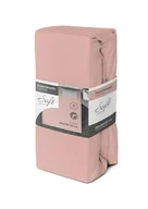 Prześcieradła - Prześcieradło jersey z gumką soft 220x200 różowe na materac 25 cm - miniaturka - grafika 1
