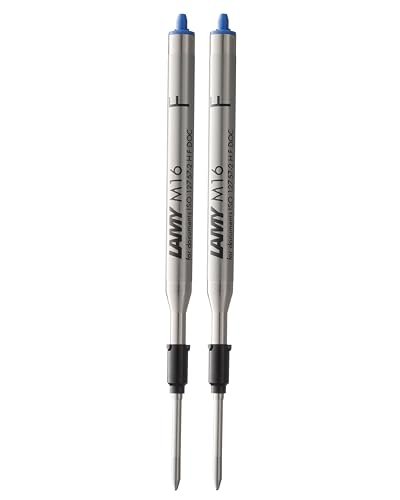 LAMY M 16 wkład 801 – wkład do długopisu z metalu w kolorze niebieskim – szerokość kreski B