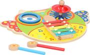 Instrumenty smyczkowe - Basic Basic 8711252170428 Marionette Wooden Toys-ksylofon dziecięcy instrument muzyczny w kształcie sowy 3-częściowy 8711252170428 - miniaturka - grafika 1