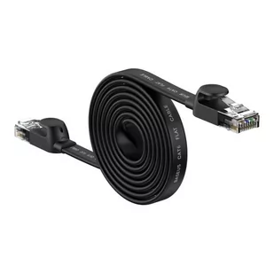 Baseus Speed Six kabel sieciowy płaski RJ45 1000Mbps 2m czarny (WKJS000101) - Kable komputerowe i do monitorów - miniaturka - grafika 2