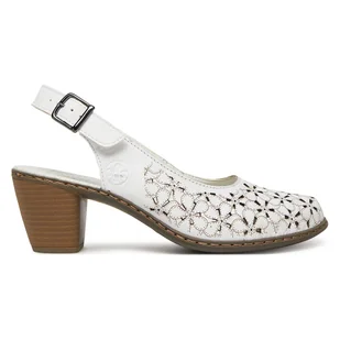 RIEKER 40981-80 Biały - Sandały damskie - miniaturka - grafika 1