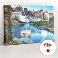 Tablice i flipcharty - Organizer, Tablica korkowa 100x70 cm + Kolorowe Pinezki - Górski krajobraz - miniaturka - grafika 1