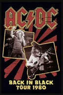 Podkładki pod mysz - PODKŁADKA POD MYSZ Nadruk 22x18 cm ACDC - BACK IN BLACK TOUR 1980 Prezent - miniaturka - grafika 1