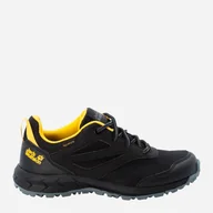 Buty dla chłopców - Buty sportowe chłopięce lekkie Jack Wolfskin Woodland Texapore Low K 4042162-6055 33 Czarny/Żółty (4064993186666) - miniaturka - grafika 1