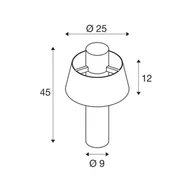 Lampy ogrodowe - SLV Photoni 45 lampa cokołowa, czarny, aluminium, wysokość 45 cm - miniaturka - grafika 1