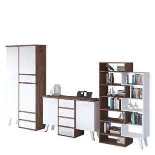 Meblościanka 3 Nordis MebloCross Czarny Mat / Biały Mat - Zestawy mebli dla dzieci - miniaturka - grafika 1