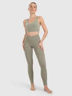 Legginsy - 4F Legginsy do jogi i pilatesu szybkoschnące damskie - zielone L - miniaturka - grafika 1