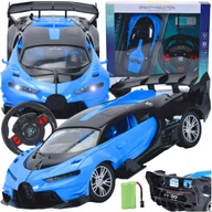 Zabawki zdalnie sterowane - SAMOCHÓD SPORTOWY DŹWIĘK AUTO ŚWIATŁA AKU MODEL STEROWANY NA PILOT RC - miniaturka - grafika 1