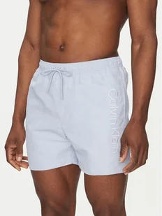 Calvin Klein Swimwear Szorty kąpielowe KM0KM01166 Niebieski Regular Fit - Kąpielówki męskie - miniaturka - grafika 1