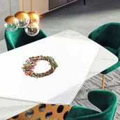 Pasmanteria - Haft krzyżykowy - Zestaw do haftu - Obrus z zimowym wiankiem - miniaturka - grafika 1