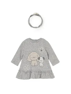 Mayoral Sukienka codzienna 2809 Szary Regular Fit - Sukienki i spódniczki dla dziewczynek - miniaturka - grafika 1