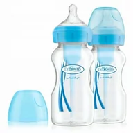 Butelki dla niemowląt - Dr Brown''s Butelka Options+ szeroka 270ml 2szt nieb - miniaturka - grafika 1