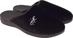 Kapcie pantofle męskie PAMI lniane POLSKIE czarne - Kapcie męskie - miniaturka - grafika 1