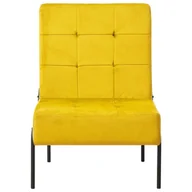 Fotele - vidaXL Fotel, 65x79x87 cm, musztardowy, obity aksamitem - miniaturka - grafika 1