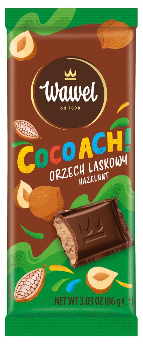 Tabliczka Kakaowa z nadzieniem z Orzechów Laskowych COCOACH! Wawel 86g