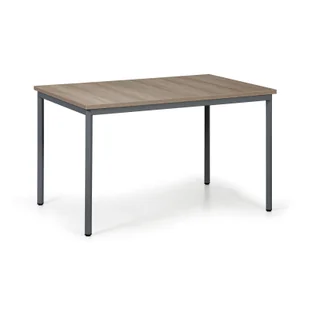 Stół do jadalni TRIVIA, ciemnoszara konstrukcja, 1200 x 800 mm, dąb naturalny - Stoły i stoliki do biura - miniaturka - grafika 1