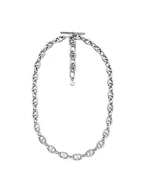 Naszyjniki - Fossil Naszyjnik Heritage D-Link JA7242040 Srebrny - miniaturka - grafika 1